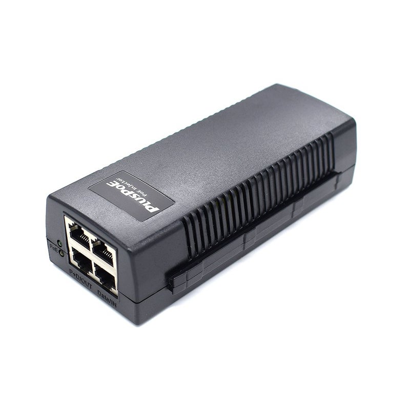 PLUSPOE 48 Volt Power Over Ethernet PoE Injector Adapter with 2-Ports PoE Out Max 48 watts for 2 IP Cameras, VOIP Phones or Access Points and Other 10/100M 802.3af Devices - Image 1
